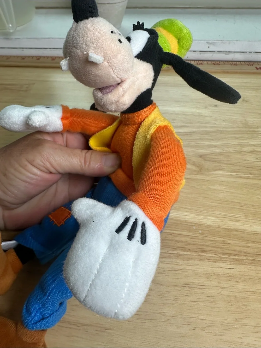 Disney parks collectible Goofy Plush in Orange, Blue & Green Outfit